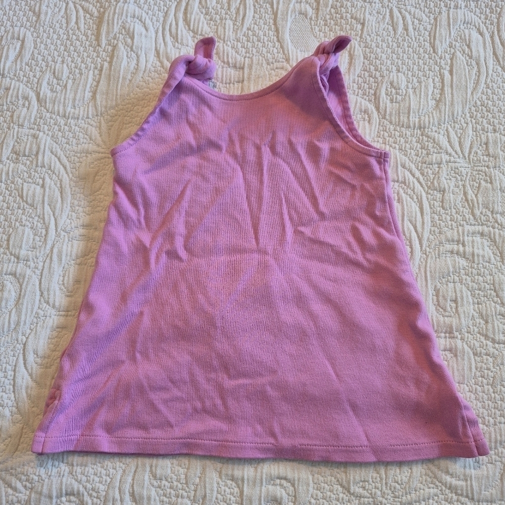 Hanna Andersson girls 70 or 6-12 months pink tie shoulder sun dress VGUC - Picture 3 of 7